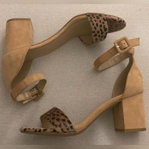 NWOT Cheetah Print Block Heels